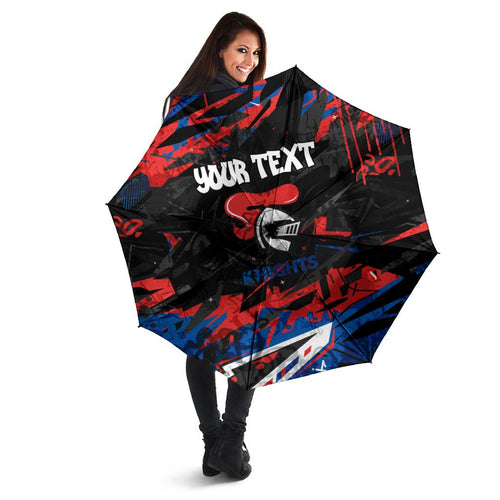 Personalized Newcastle Knights Umbrella Graffiti Grunge Abstract Urban Street Style Design