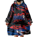 Personalized Newcastle Knights Wearable Blanket Hoodie Graffiti Grunge Abstract Urban Street Style Design