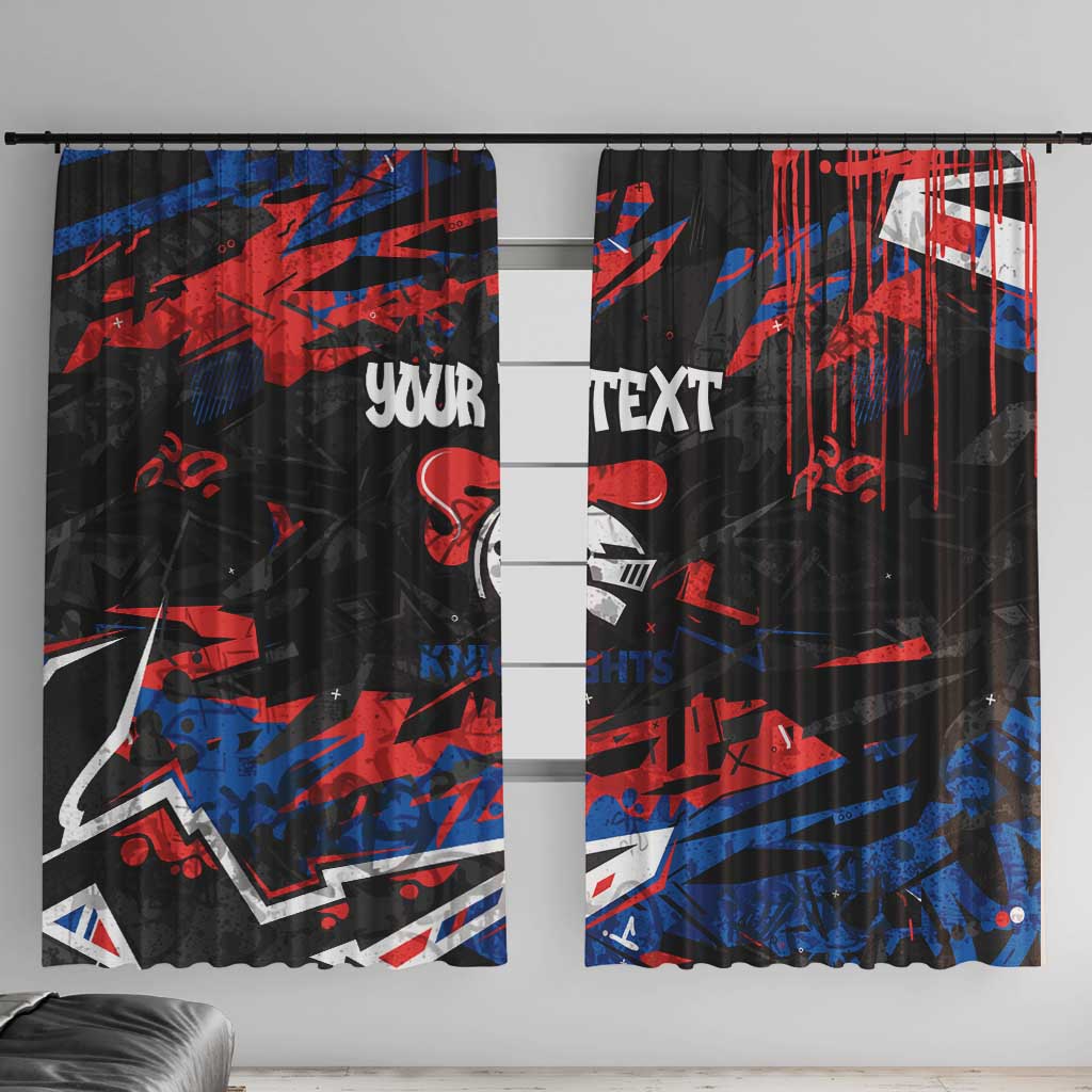 Personalized Newcastle Knights Window Curtain Graffiti Grunge Abstract Urban Street Style Design