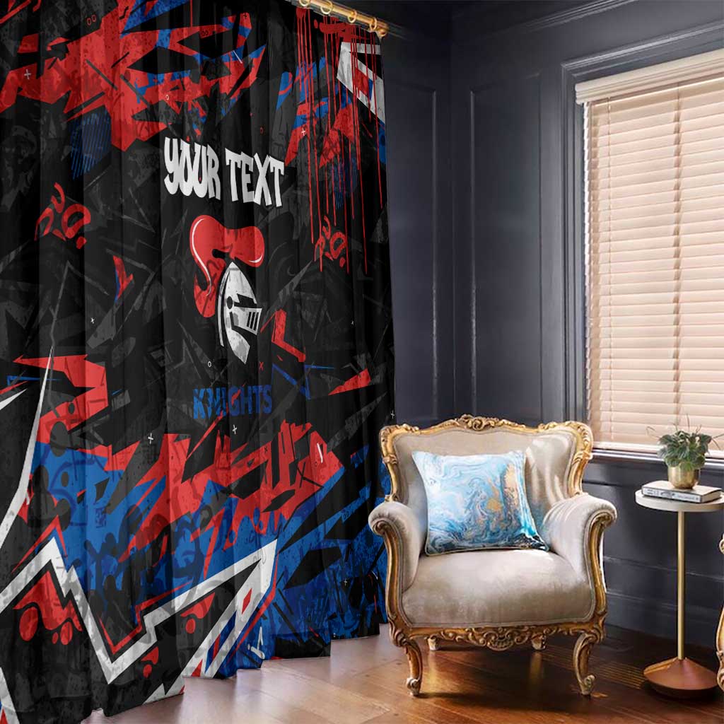 Personalized Newcastle Knights Window Curtain Graffiti Grunge Abstract Urban Street Style Design