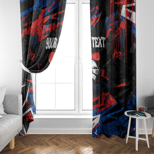Personalized Newcastle Knights Window Curtain Graffiti Grunge Abstract Urban Street Style Design