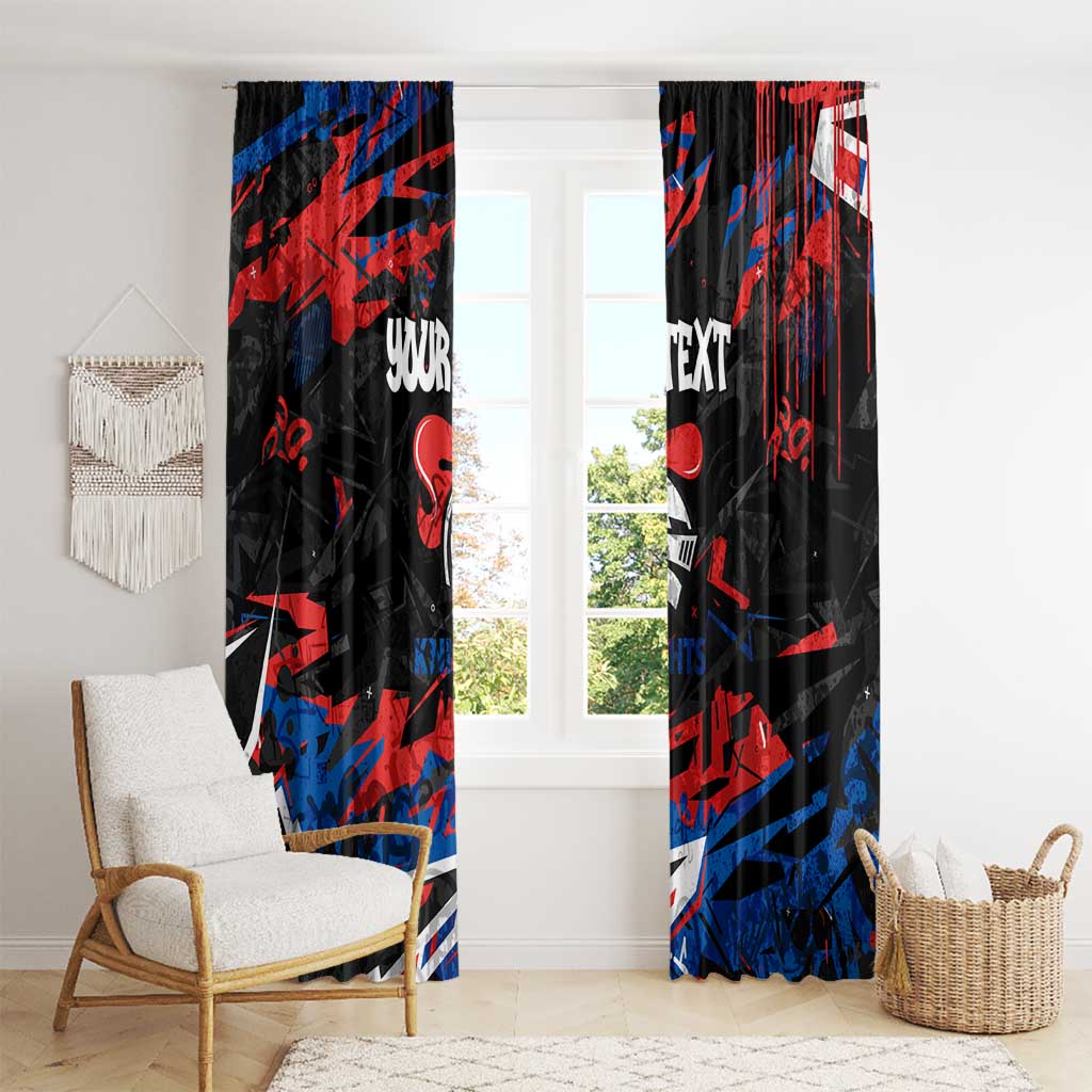 Personalized Newcastle Knights Window Curtain Graffiti Grunge Abstract Urban Street Style Design