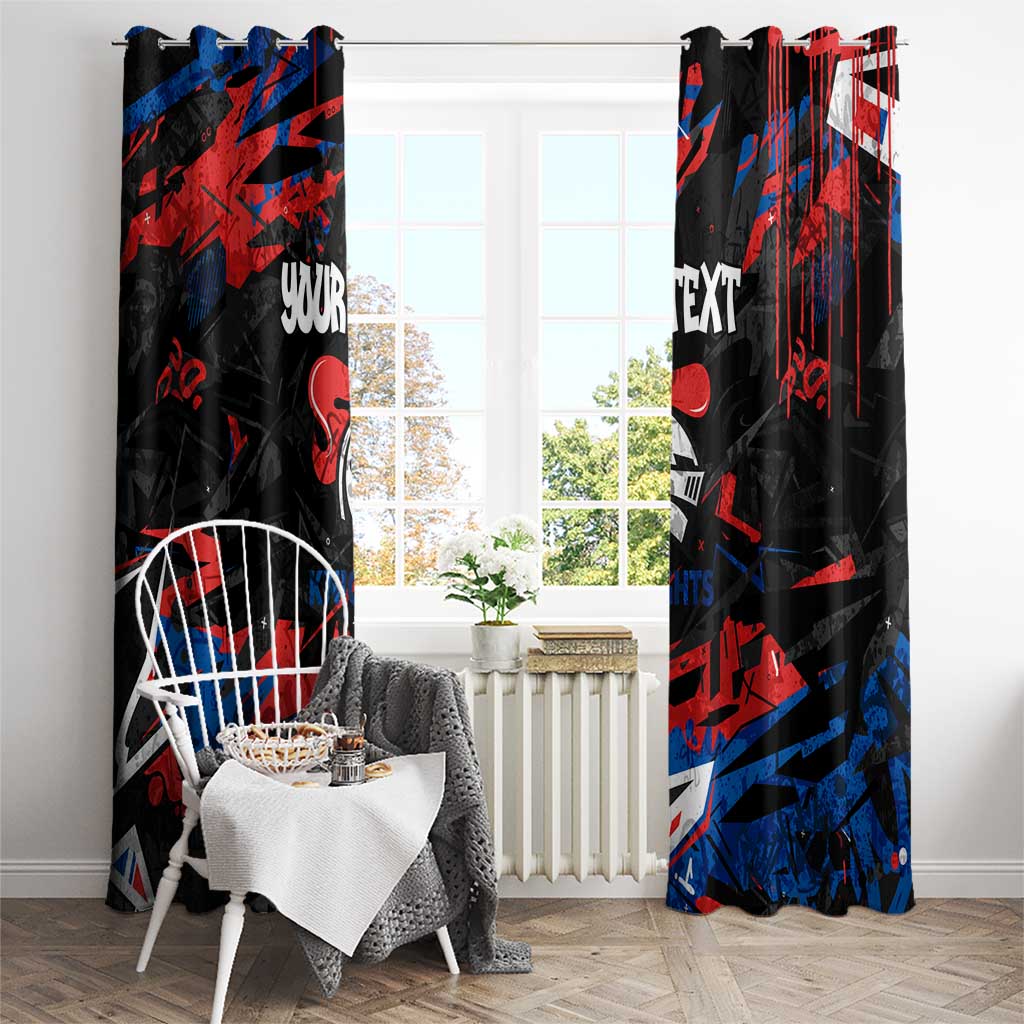 Personalized Newcastle Knights Window Curtain Graffiti Grunge Abstract Urban Street Style Design