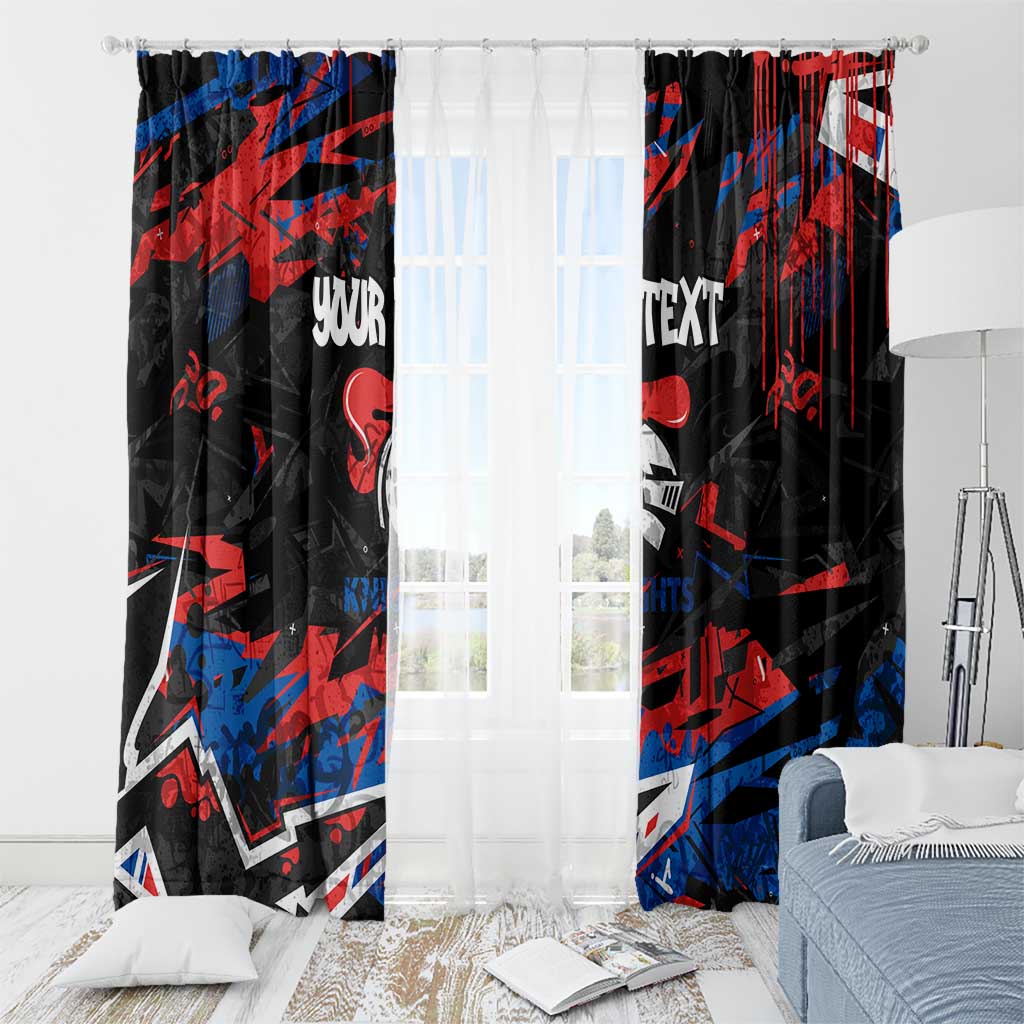 Personalized Newcastle Knights Window Curtain Graffiti Grunge Abstract Urban Street Style Design