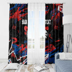 Personalized Newcastle Knights Window Curtain Graffiti Grunge Abstract Urban Street Style Design