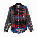 Personalized Newcastle Knights Women Casual Shirt Graffiti Grunge Abstract Urban Street Style Design