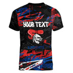 Personalized Newcastle Knights Women V-Neck T-Shirt Graffiti Grunge Abstract Urban Street Style Design