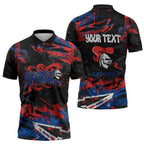Personalized Newcastle Knights Zipper Polo Shirt Graffiti Grunge Abstract Urban Street Style Design