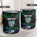 Personalized New Zealand Warriors Laundry Basket Graffiti Grunge Abstract Urban Street Style Design