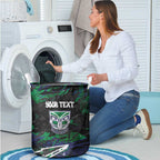 Personalized New Zealand Warriors Laundry Basket Graffiti Grunge Abstract Urban Street Style Design