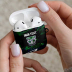 Personalized New Zealand Warriors AirPods Case Graffiti Grunge Abstract Urban Street Style Design