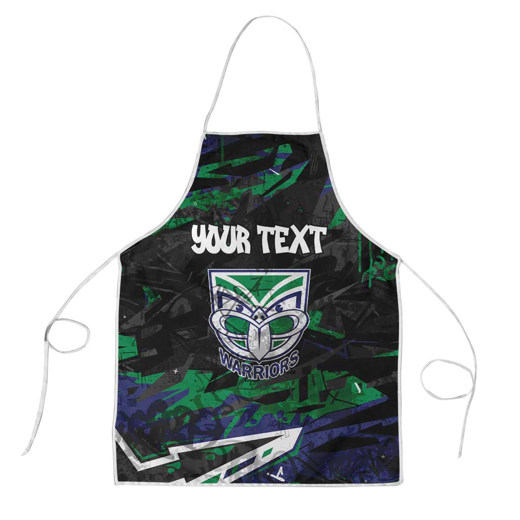 Personalized New Zealand Warriors Apron Graffiti Grunge Abstract Urban Street Style Design