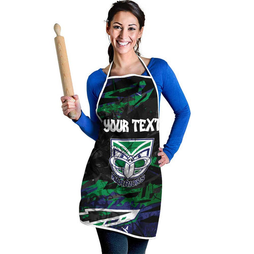 Personalized New Zealand Warriors Apron Graffiti Grunge Abstract Urban Street Style Design