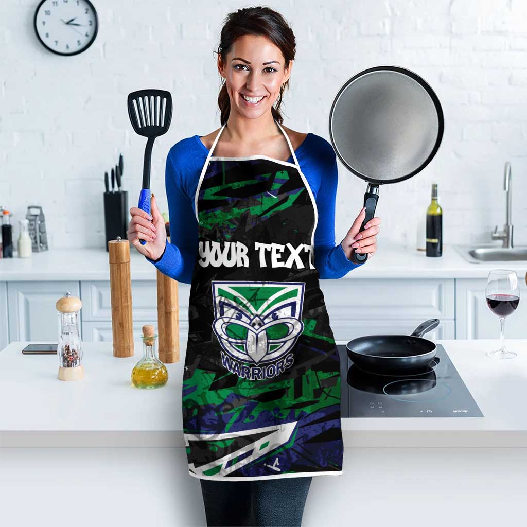 Personalized New Zealand Warriors Apron Graffiti Grunge Abstract Urban Street Style Design