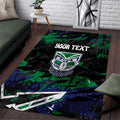 Personalized New Zealand Warriors Area Rug Graffiti Grunge Abstract Urban Street Style Design