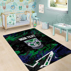 Personalized New Zealand Warriors Area Rug Graffiti Grunge Abstract Urban Street Style Design