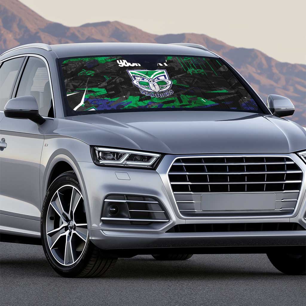 Personalized New Zealand Warriors Auto Sun Shade Graffiti Grunge Abstract Urban Street Style Design
