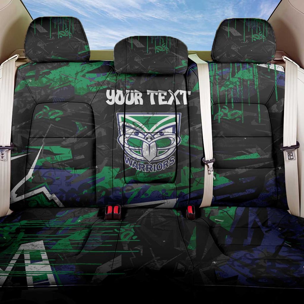 Personalized New Zealand Warriors Back Car Seat Cover Graffiti Grunge Abstract Urban Street Style Design
