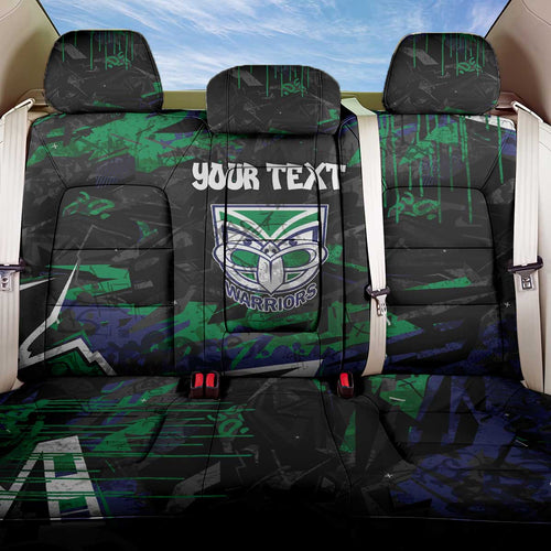 Personalized New Zealand Warriors Back Car Seat Cover Graffiti Grunge Abstract Urban Street Style Design