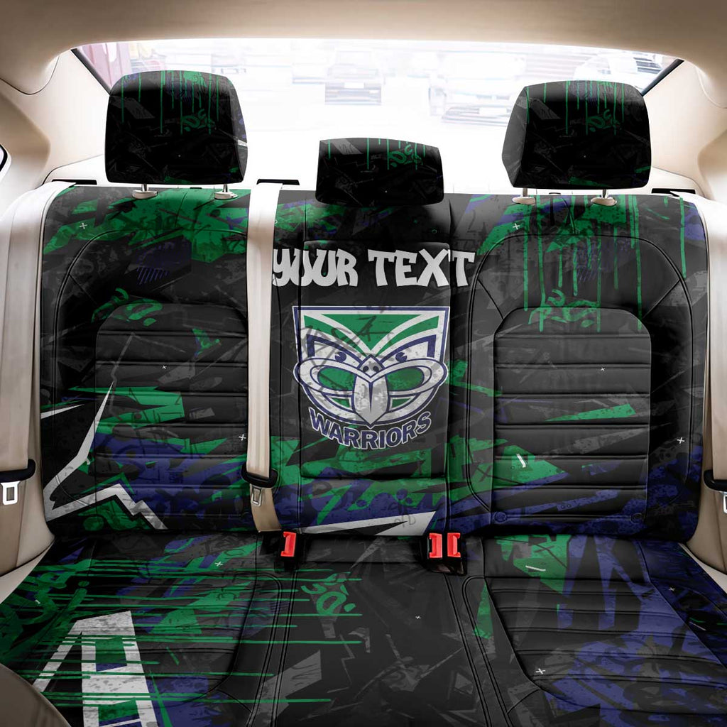 Personalized New Zealand Warriors Back Car Seat Cover Graffiti Grunge Abstract Urban Street Style Design
