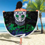 Personalized New Zealand Warriors Beach Blanket Graffiti Grunge Abstract Urban Street Style Design