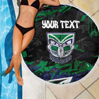 Personalized New Zealand Warriors Beach Blanket Graffiti Grunge Abstract Urban Street Style Design