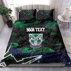 Personalized New Zealand Warriors Bedding Set Graffiti Grunge Abstract Urban Street Style Design