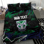 Personalized New Zealand Warriors Bedding Set Graffiti Grunge Abstract Urban Street Style Design