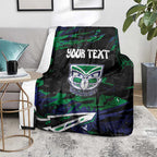 Personalized New Zealand Warriors Blanket Graffiti Grunge Abstract Urban Street Style Design