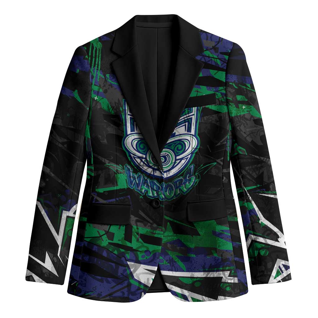 Personalized New Zealand Warriors Blazer Graffiti Grunge Abstract Urban Street Style Design