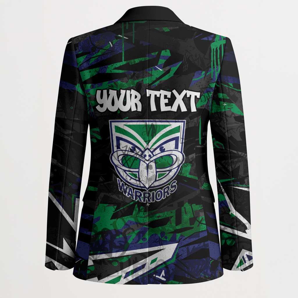 Personalized New Zealand Warriors Blazer Graffiti Grunge Abstract Urban Street Style Design