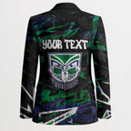 Personalized New Zealand Warriors Blazer Graffiti Grunge Abstract Urban Street Style Design