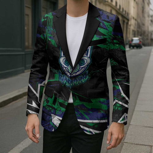 Personalized New Zealand Warriors Blazer Graffiti Grunge Abstract Urban Street Style Design