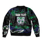 Personalized New Zealand Warriors Bomber Jacket Graffiti Grunge Abstract Urban Street Style Design