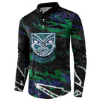 Personalized New Zealand Warriors Button Sweatshirt Graffiti Grunge Abstract Urban Street Style Design