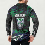 Personalized New Zealand Warriors Button Sweatshirt Graffiti Grunge Abstract Urban Street Style Design
