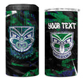 Personalized New Zealand Warriors 4 in 1 Can Cooler Tumbler Graffiti Grunge Abstract Urban Street Style Design