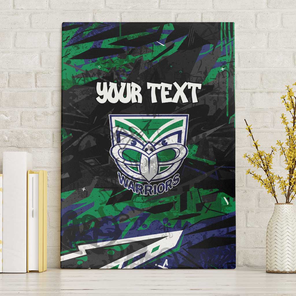 Personalized New Zealand Warriors Canvas Wall Art Graffiti Grunge Abstract Urban Street Style Design