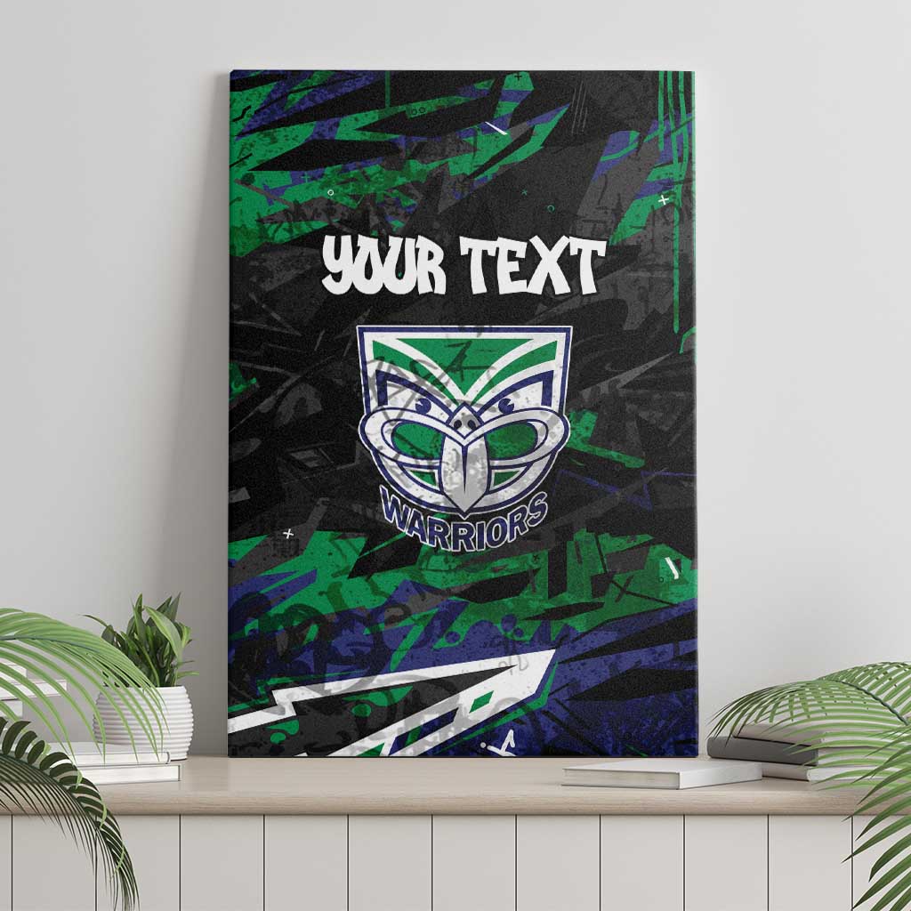 Personalized New Zealand Warriors Canvas Wall Art Graffiti Grunge Abstract Urban Street Style Design