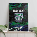 Personalized New Zealand Warriors Canvas Wall Art Graffiti Grunge Abstract Urban Street Style Design