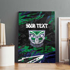 Personalized New Zealand Warriors Canvas Wall Art Graffiti Grunge Abstract Urban Street Style Design