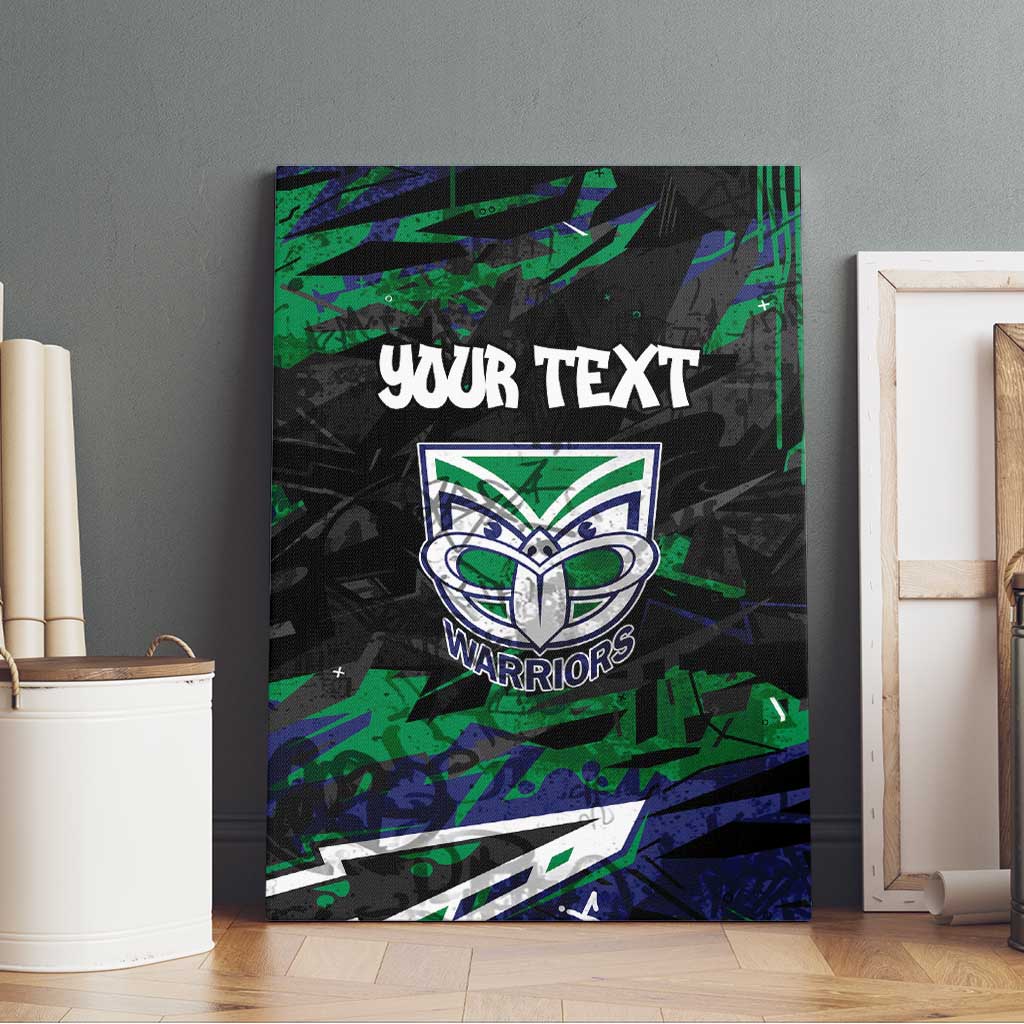 Personalized New Zealand Warriors Canvas Wall Art Graffiti Grunge Abstract Urban Street Style Design