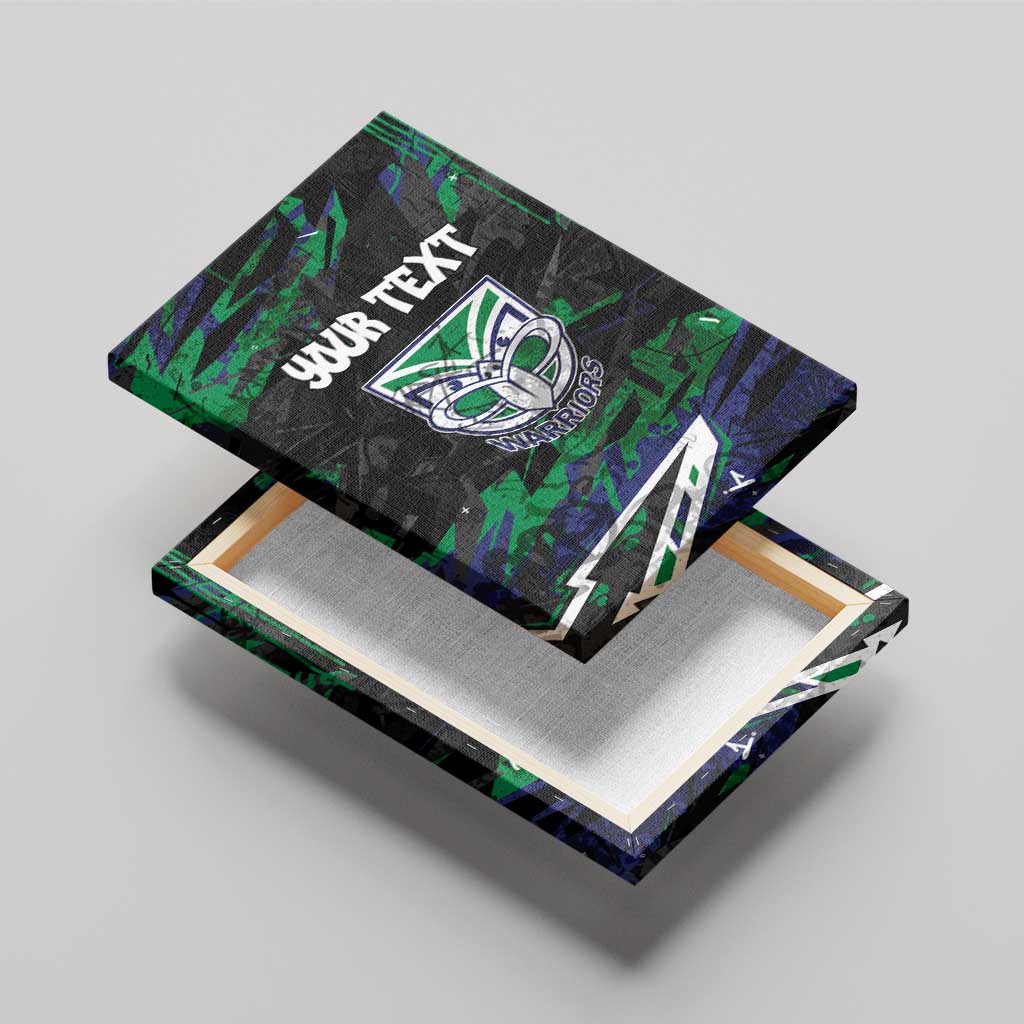 Personalized New Zealand Warriors Canvas Wall Art Graffiti Grunge Abstract Urban Street Style Design
