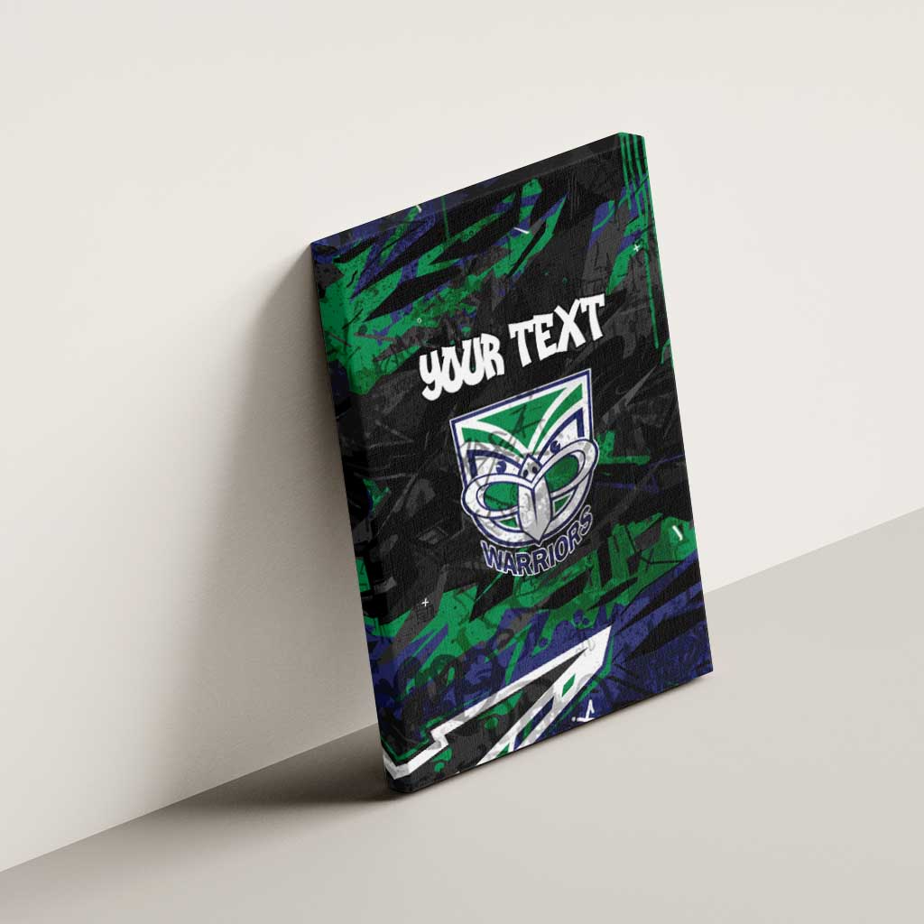 Personalized New Zealand Warriors Canvas Wall Art Graffiti Grunge Abstract Urban Street Style Design