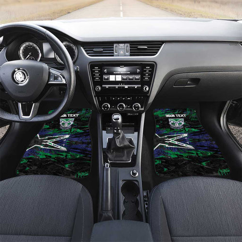 Personalized New Zealand Warriors Car Mats Graffiti Grunge Abstract Urban Street Style Design