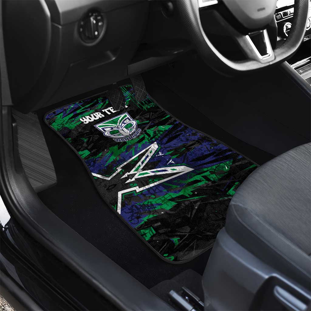 Personalized New Zealand Warriors Car Mats Graffiti Grunge Abstract Urban Street Style Design
