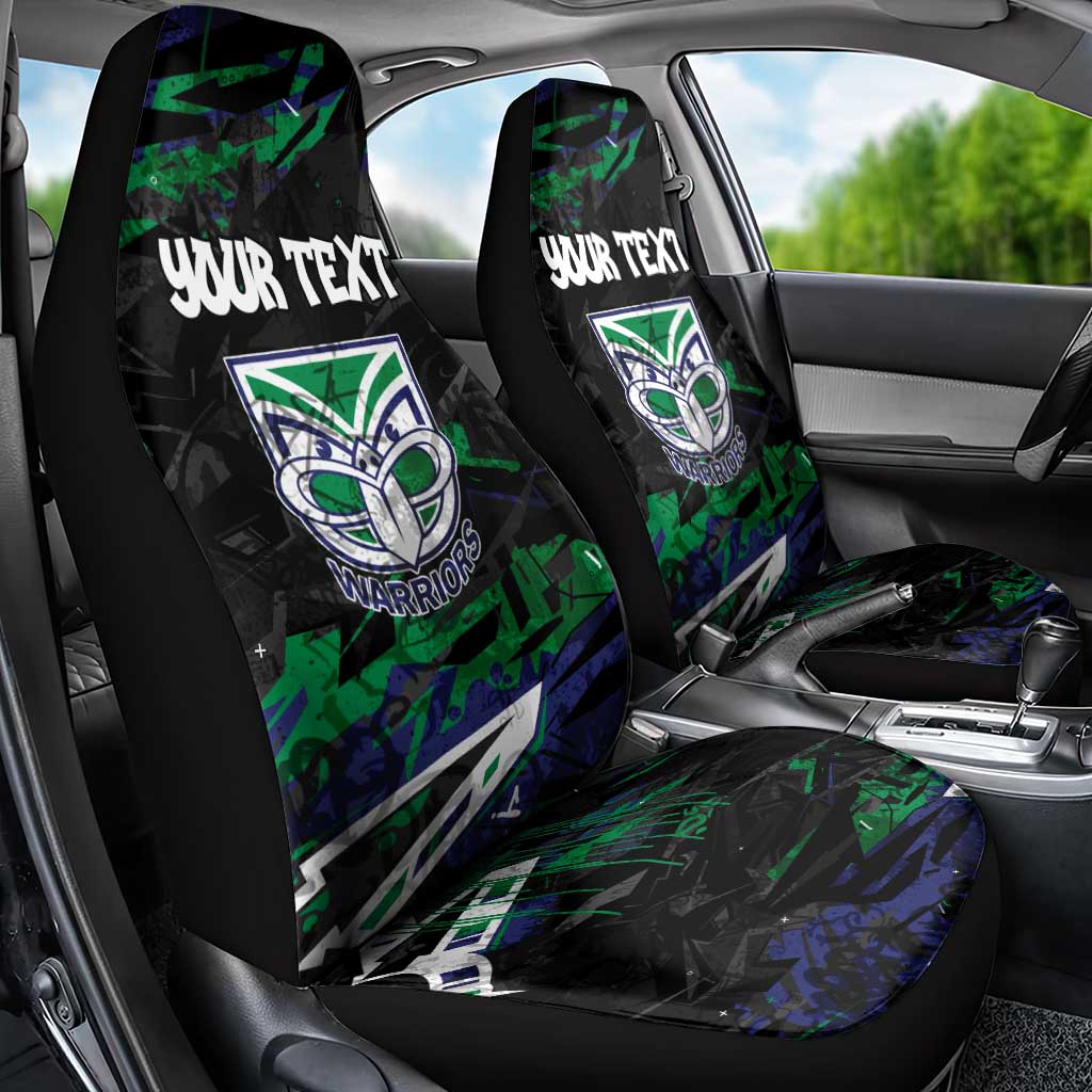 Personalized New Zealand Warriors Car Seat Cover Graffiti Grunge Abstract Urban Street Style Design