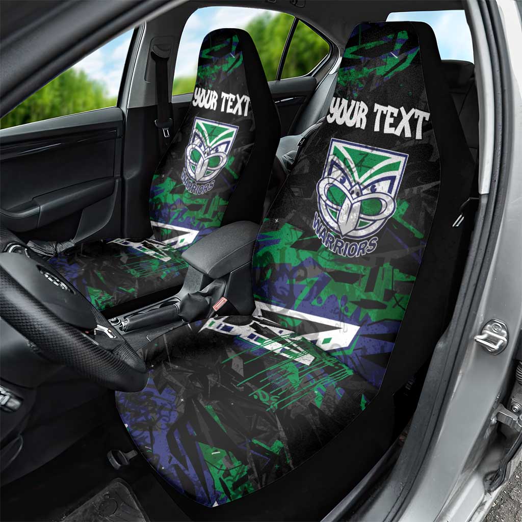 Personalized New Zealand Warriors Car Seat Cover Graffiti Grunge Abstract Urban Street Style Design