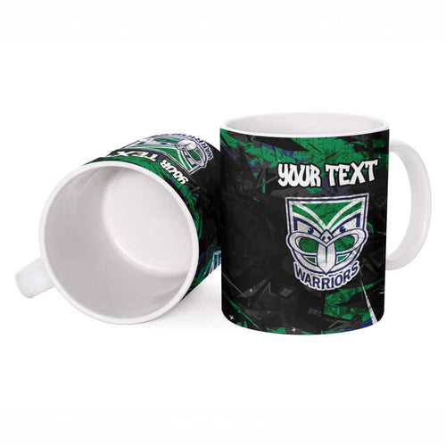 Personalized New Zealand Warriors Ceramic Mug Graffiti Grunge Abstract Urban Street Style Design