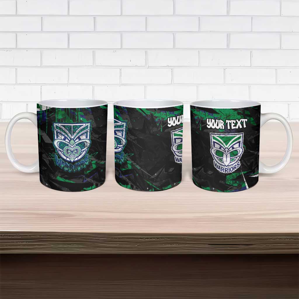 Personalized New Zealand Warriors Ceramic Mug Graffiti Grunge Abstract Urban Street Style Design